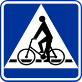 Crossing for cyclists.