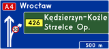 Information about the next exit.
