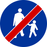 End of mandatory path for pedestrians.