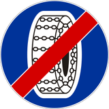 End of the snow-chain requirement.