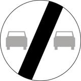 End of the overtaking prohibition.