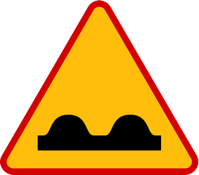 Warning for a bad road surface.