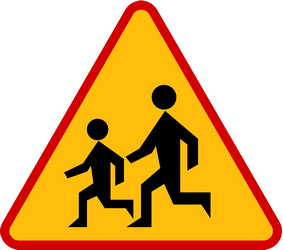 Warning for children.