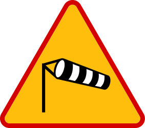 Warning for strong crosswinds.