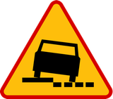 Warning for a soft verge.