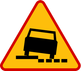 Warning for a soft verge.