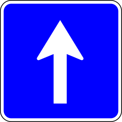 一方通行道路。