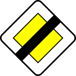 End of the priority road.