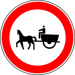 Horsecarts prohibited.