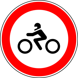 Motorcycles prohibited.