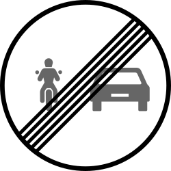 End of the overtaking prohibition for motorcycles.