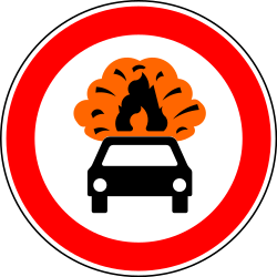 Flammable or explosive goods prohibited.
