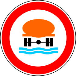 Vehicles carrying water-polluting substances prohibited.