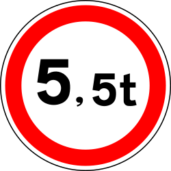 Vehicles heavier than indicated prohibited.