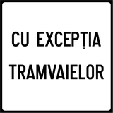 Trams toegestaan.