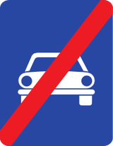 Einde van de autoweg.