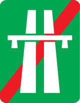 Einde van de autosnelweg.