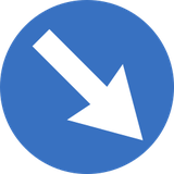 Obstakel rechts voorbijrijden.