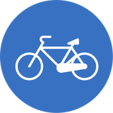 Verplicht pad voor fietsers.
