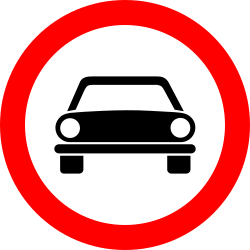 Auto's verboden.