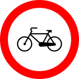 Fietsers verboden.