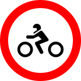 Motorfietsen verboden.