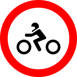 Motorfietsen verboden.