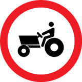 Landbouwvoertuigen verboden.