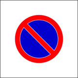 Begin van een parkeerverbodszone.