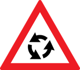 Waarschuwing voor een rotonde.