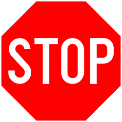Stoppen en voorrang verlenen.