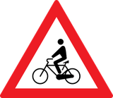 Waarschuwing voor fietsers.
