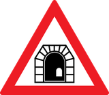 Waarschuwing voor een tunnel.