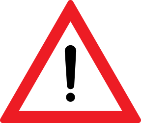 Waarschuwing voor een gevaar zonder specifiek verkeersbord.