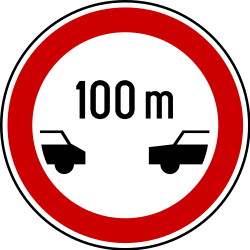 Minimum following distance.