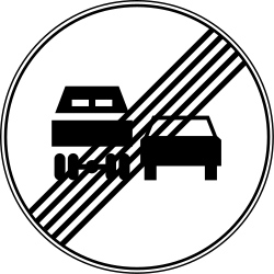 End of the overtaking prohibition for trucks.