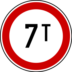 Vehicles heavier than indicated prohibited.