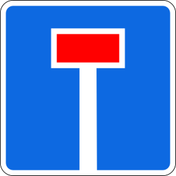 Doodlopende weg.