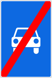 Einde van de autoweg.