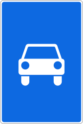 Begin van een autoweg.