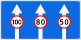 Velocidade máxima da via.