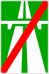 Einde van de autosnelweg.
