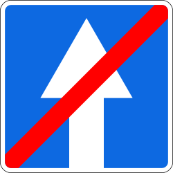 Einde van de weg met eenrichtingsverkeer.