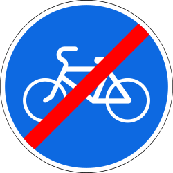 Fim de via obrigatória para ciclistas.
