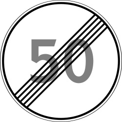 Fim do limite de velocidade.