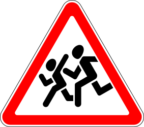 Aviso de crianças.