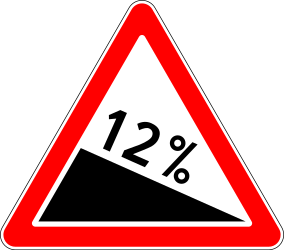 Descida íngreme.