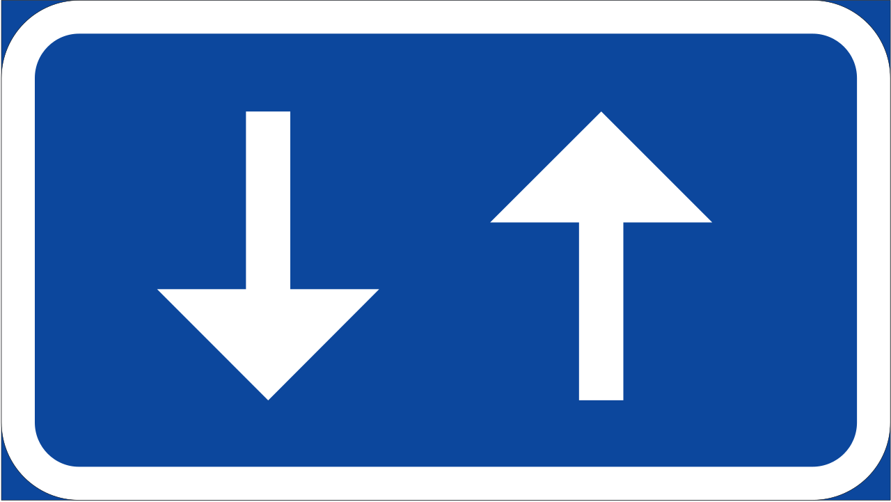 Traffic in both directions.