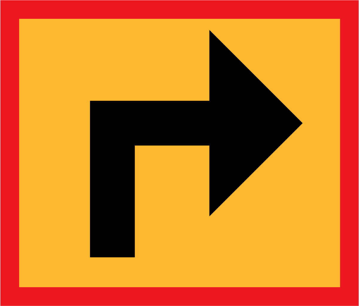 Applies after a right turn.