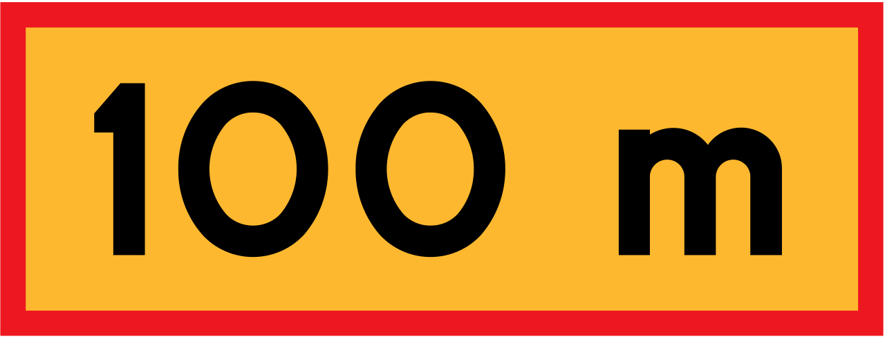 ... metres ahead.